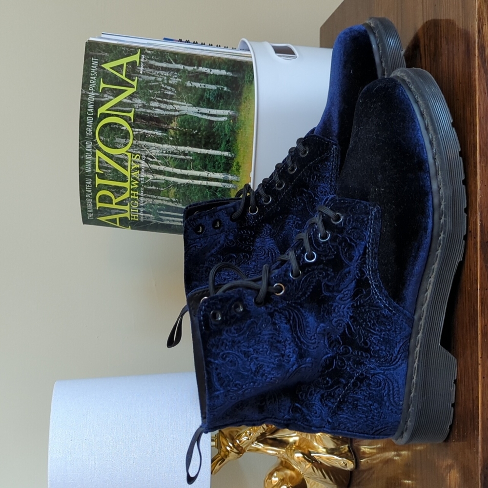 Dr. Martens 1460 Brocade 8 eye velvet boots